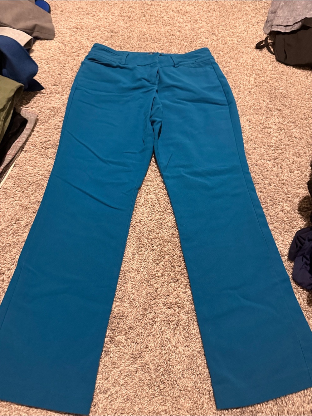 New York & Company Teal Wide-Leg Jeans